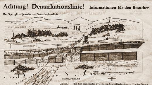 Eindringlich: ein Flugblatt, mit dem Besucher aus dem Westen an der innerdeutschen Grenze über den Grenzaufbau informiert wurden.
