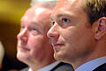 Kubicki und Lindner       -  Wolfgang Kubicki (l) findet anders als Christian Lindner nicht, dass die Schnittmenge mit der Union größer ist. Foto: Carsten Rehder