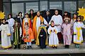 Die Sternsinger vor ihrem Weg in die Häuser in Lohr-Lindig.