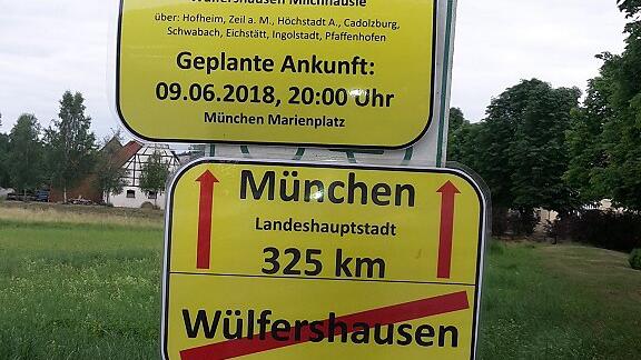 Am Radweg bei Wülfershausen verewigt.