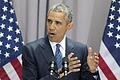 US President Obama delivers speech on Iran nuclear deal       -  In der Offensive: US-Präsident Barack Obama