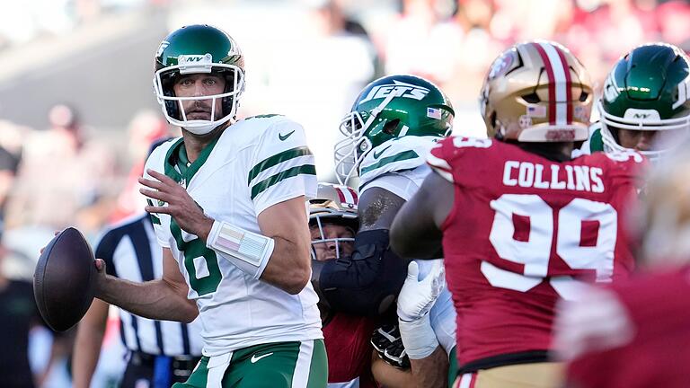 San Francisco 49ers - New York Jets       -  Erleichtert trotz Niederlage beim Comeback: Aaron Rodgers