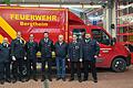 Die Freiwillige Feuerwehr Bergtheim hat neue Kommandanten (von links): Sven Hoveling, Markus Fleder, Markus Oestreicher, Christian Witt, Johannes Oestreicher, Konrad Schlier, Roland Keller und Daniel Prozeller.