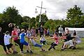 Die KjG Gerolzhofen verbrachte mit knapp 60 Kindern, Jugendlichen und Erwachsenen eine Woche auf dem Zeltplatz Neubrunn im Landkreis Würzburg. Das Programm sorgte dafür, dass keinem langweilig wurde, wie etwa hier beim Tauziehen.