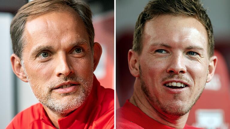 Fußball-Trainer Tuchel und Nagelsmann       -  Thomas Tuchel (l.) und Julian Nagelsmann bevorzugen beide derzeit einen Nationaltrainer-Posten.