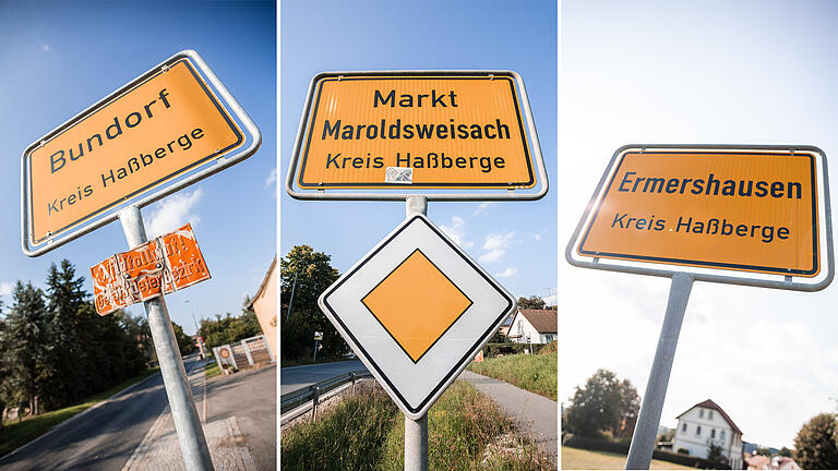 Die ersten drei Gemeinden, die im Haßberge-Check ausgewertet werden: Maroldsweisach, Bundorf, Ermershausen.