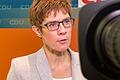 Saarland - Annegret Kramp-Karrenbauer       -  Die saarländische Ministerpräsidentin Annegret Kramp-Karrenbauer steht im Wahlkampf den Medien Rede und Antwort.