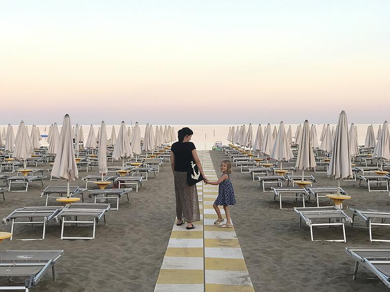 Urlaub mit der Familie am Strand.&nbsp;