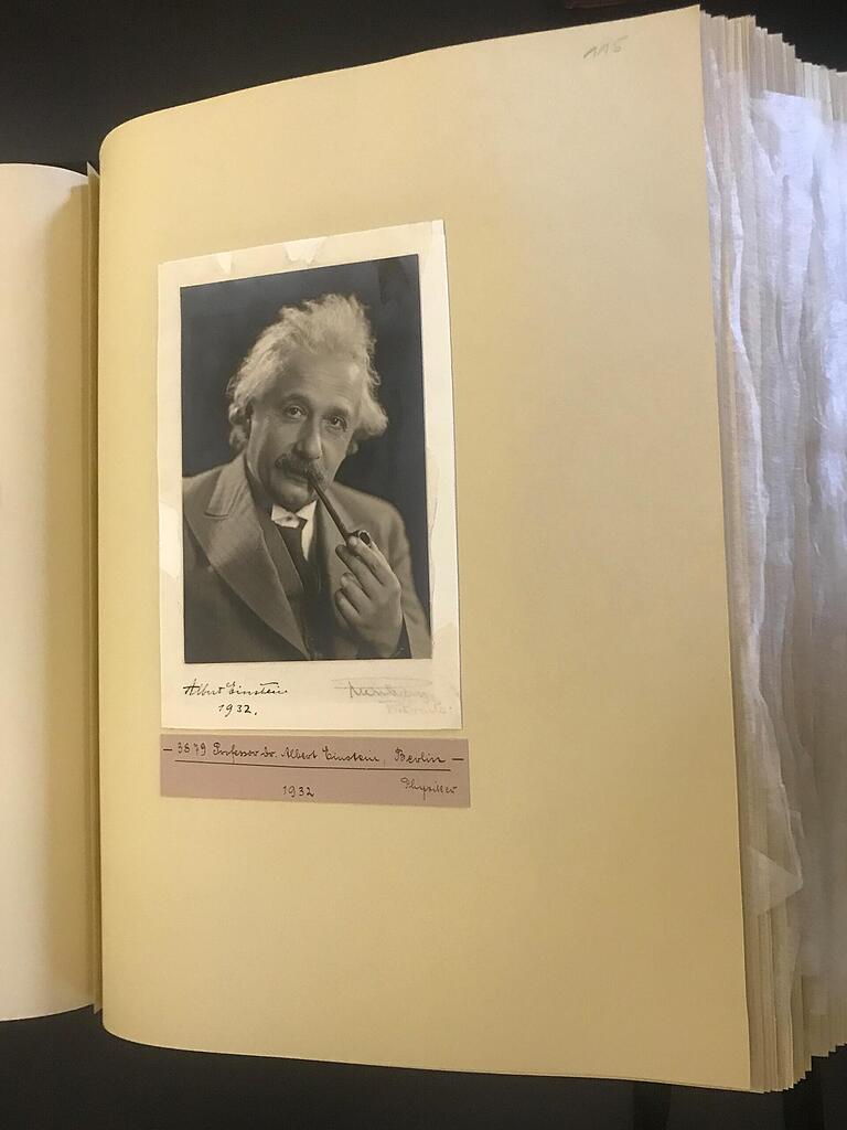 Original des bei der Leopoldina eingereichten Bildes von Albert Einstein.