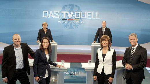 TV-Duell       -  17,63 Millionen Zuschauer sahen das TV-Duell. Foto: ARD/Max Kohr