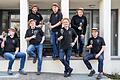 Verabschieden sich von der Narrenbühne: Die Erlabrunner Schoppensänger mit (von links): Klaus Eckert, Hillar Schuh, Wolfgang Karches, Matthias Eckert, Jürgen Faust, René Martin, Armin Steinmetz und Lothar Hohmann.