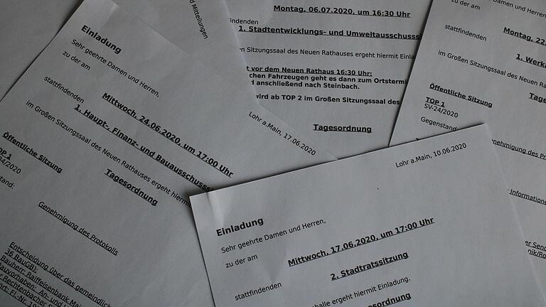Die Stadt Lohr gibt in ihren Einladungen zu Stadtratssitzungen neuerdings keine näheren Infos mehr zu den einzelnen Themen preis. Der Bürgerverein will per Abstimmung im Stadtrat erreichen, dass sich das wieder ändert. Die Stadt Lohr gibt in ihren Einladungen zu Stadtratssitzungen neuerdings keine näheren Infos mehr zu den einzelnen Themen preis. Der Bürgerverein will per Abstimmung im Stadtrat erreichen, dass sich das wieder ändert.
