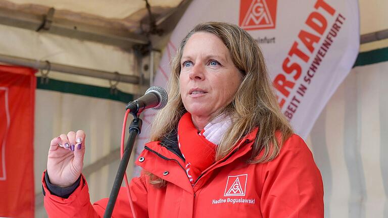 &nbsp;Nadine Boguslawski, Tarif-Vorständin der IG Metall aus Frankfurt, attackierte am Mittwoch in Schweinfurt die Aussagen und das Angebot der Arbeitgeberseite bei den laufenden Tarifverhandlungen.