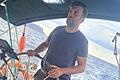 Der Ex-Handballer Michal Panfil macht ein Sabbatical. Mit seiner Familie lebt er auf einem Boot, das in einem Hafen von Kreta liegt.