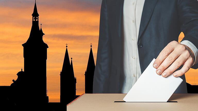 Die Fotomontage zeigt einen Wähler vor der Kulisse von Würzburg mit dem Turm des Rathauses Grafeneckart und des Kiliansdoms. Noch sind die Kirchenverwaltungswahlen in der Diözese nicht vorbei. In Rimpar muss die Wahl wiederholt werden. Die Fotomontage zeigt einen Wähler vor der Kulisse von Würzburg mit dem Turm des Rathauses Grafeneckart und des Kiliansdoms. Noch sind die Kirchenverwaltungswahlen in der Diözese nicht vorbei. In Rimpar muss die Wahl wiederholt werden.