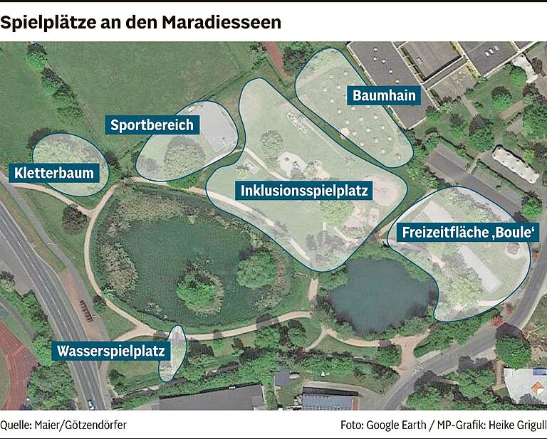 Marktheidenfeld: An Wasserfontänen bei den Maradiesseen scheiden sich die Geister