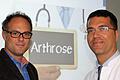 Geomed-Chefarzt Dr. Matthias Blanke (rechts) und Dr. Jörg Ziegler, Chefarzt der Luitpoldklinik in Bad Kissingen, teilten über 50 Zuhörern ihre Erfahrungen bei der Behandlung von Arthrose mit.