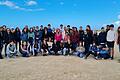 Der erste Tag wurde gemeinsam am Strand von Ouistreham mit Volleyballspielen, Drachensteigen und Basketballspielen verbracht.