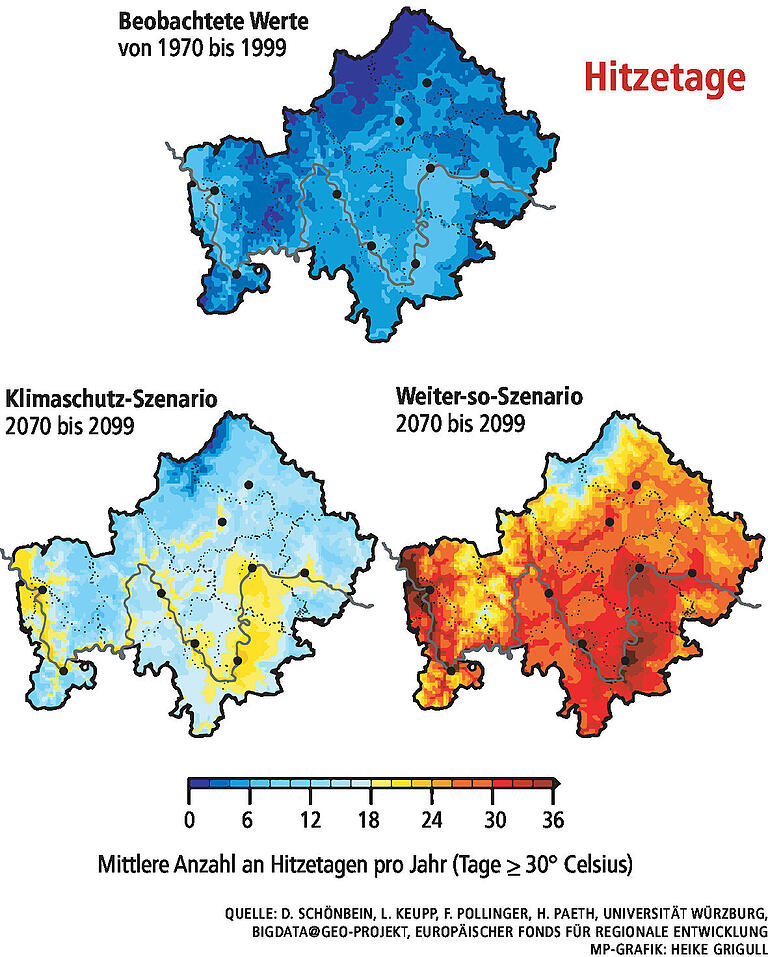 Klima-Hotspot Kitzingen: Was bei ungebremster Erderwärmung auf die heißeste Stadt Bayerns zukommt