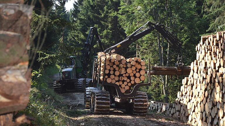 Waldarbeiten des Marktes Oberelsbach an Heidelstein und Schornhecke beginnen diesen Montag.