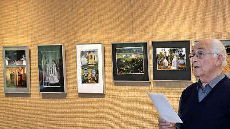 Horst Kreutz vor seinen Arbeiten  Foto: Björn Hein       -  Horst Kreutz vor seinen Arbeiten  Foto: Björn Hein