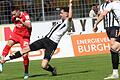 Das Tor zum zwölften Auswärtssieg: Dominik Meisel trifft zum 1:0 für die Würzburger Kickers in Burghausen.