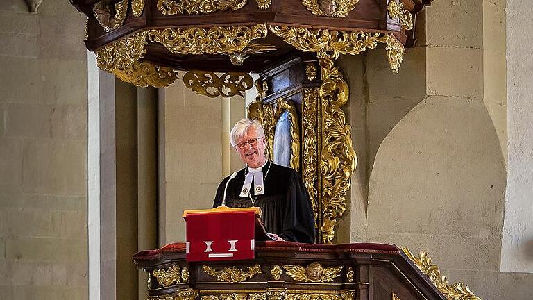 Bedford-Strohm: Die Not der Anderen wahrnehmen       -  Der evangelische Landesbischof und EKD-Ratsvorsitzende Heinrich Bedford-Strohm predigte anlässlich des Jubiläums 475 Jahre Reformation in Schweinfurt in der Kirche St. Johannis.