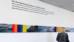 Ausstellungseröffnung 'Panorama' von Gerhard Rießbeck. Der bekannte Künstler zeigt unter anderem ein 30 Meter langes Panorama.