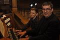 Das nennt man Teamwork: Der Meister und sein Schüler. Kirchenmusikdirektor Jörg Wöltche und sein Registrant Johann Ruppert beim Konzert zum 500. Jahrestag der Reformation in der Erlöserkirche. Peter Klopf       -  Das nennt man Teamwork: Der Meister und sein Schüler. Kirchenmusikdirektor Jörg Wöltche und sein Registrant Johann Ruppert beim Konzert zum 500. Jahrestag der Reformation in der Erlöserkirche. Peter Klopf