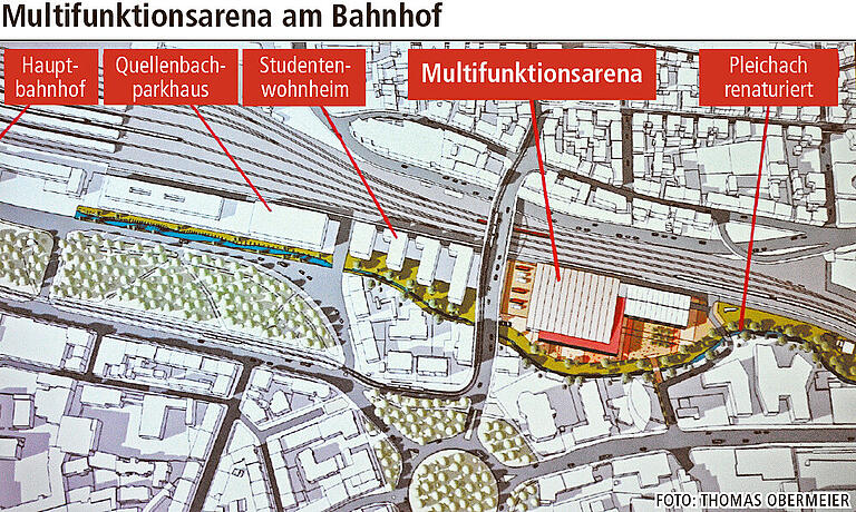 So sieht die Planung der Arena in Würzburg aus.