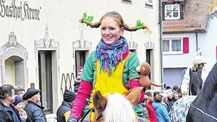 Gefälschte Punkte: Pippi Langstrumpf beim Roßmarkt.