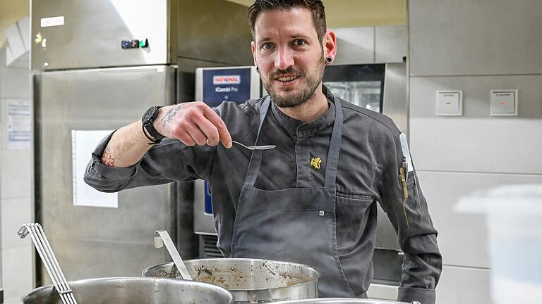 Sternekoch Steffen Szabo vom Restaurant 'Le Frankenberg' auf Schloss Frankenberg in Weigenheim.&nbsp;