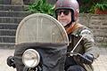 Kevin Waters aus England war bei der Deutschland-Tour mit der ältesten Harley der 'Bavarian Bombers' unterwegs.