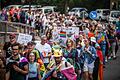 400 Menschen, so die Organisatoren, sind beim CSD in Haßfurt auf die Straße gegangen.