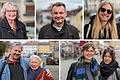 Was halten Sie von der Reaktivierung der Wehrpflicht? In einer Straßenumfrage antworteten Doris Höhn, Rene Schmiedel, Katharina Rogers (oben von links), Rudolf (63) und Christine Keller (70), Verena Wolter (29) und Marie Zieger (37, unten von links).