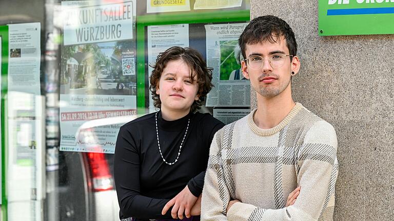 Mathilda Oechslein und Florian Wunderle sind im Vorstand der Grünen Jugend in Würzburg. Ein wichtiger Grund: die Kommunalpolitik.