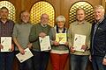 Von links: Hermann Werthmann, Klaus Werner, Richard und Elaine Sims, Werner Amend, Hartwig Brönner.