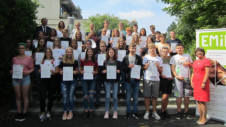 FSSJ-Zertifikatübergabe an der Michael-Ignaz-Schmidt Realschule in Arnstein.