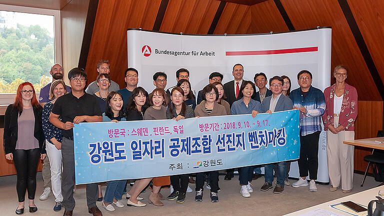 Delegation aus Südkorea besucht Arbeitsagentur. Foto: Agentur für Arbeit Würzburg