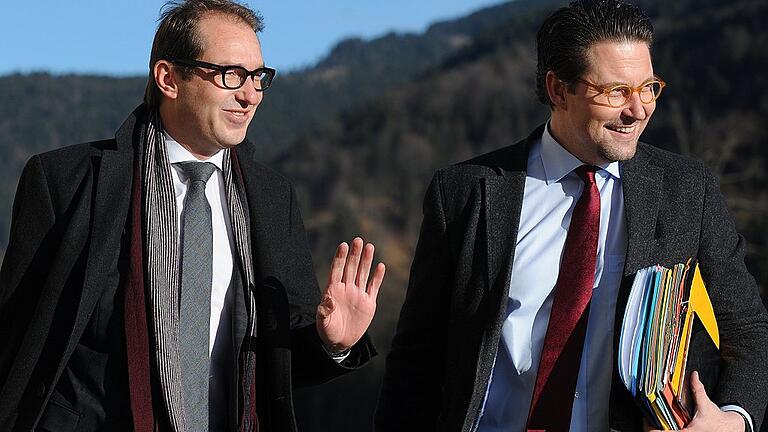 Auftakt Winterklausur CSU-Landesgruppe - Alexander Dobrindt (links) hat die Maut gemacht, Andreas Scheuer muss sie nun wohl begraben: Die Verkehrsminister der CSU haben gerade nichts zu lachen. Auftakt Winterklausur CSU-Landesgruppe - Alexander Dobrindt (links) hat die Maut gemacht, Andreas Scheuer muss sie nun wohl begraben: Die Verkehrsminister der CSU haben gerade nichts zu lachen.