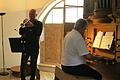 Der Trompeter Norbert Vohn und Stefan Palm an der Orgel begeisterten beim Konzert von &bdquo;Musik in fränkischen Schlössern&ldquo; im Bundorfer Schloss.