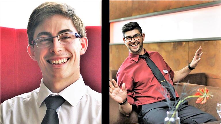 Samuel Pereira Penas (links) und Nayden Rusev werben im Imagefilm für Bad Kissingen.  Madonis-Film, Dimitrios Madonis       -  Samuel Pereira Penas (links) und Nayden Rusev werben im Imagefilm für Bad Kissingen.  Madonis-Film, Dimitrios Madonis