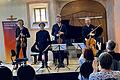 Das Danish String Quartet in ungewohnter Besetzung (v.l.): Frederik Øland (Violine) Gustav Piekut (Klavier), Asbjørn Nørgaard (Viola) und Fredrik Schøyen Sjölin (Violoncello)       -  Das Danish String Quartet in ungewohnter Besetzung (v.l.): Frederik Øland (Violine) Gustav Piekut (Klavier), Asbjørn Nørgaard (Viola) und Fredrik Schøyen Sjölin (Violoncello)
