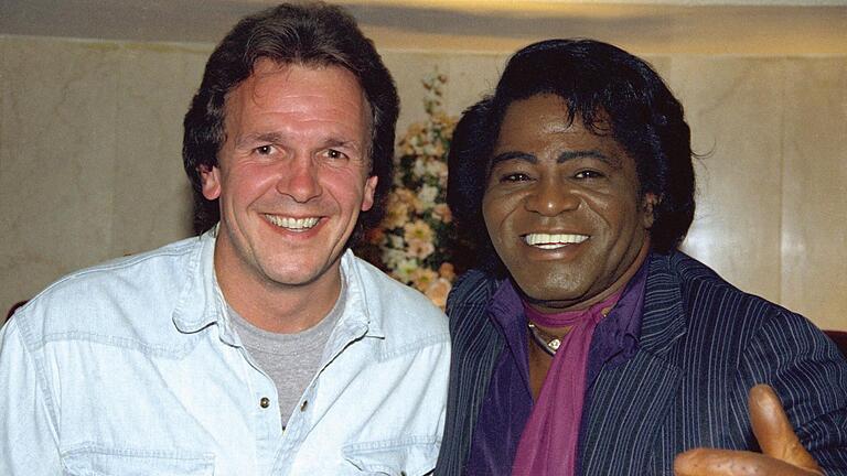 Fritz Egner mit James Brown, der einen bleibenden Eindruck bei ihm hinterlassen hat.