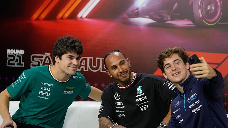 Vor dem Großen Preis von Brasilien       -  Ein Foto auch mit Lewis Hamilton.