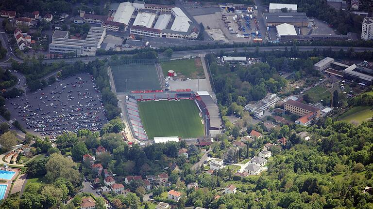 Stadion der Würzburger Kickers aus der Luft