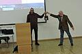Für den Vortrag von Lokalhistorikers Gerd Walter (links) zum 150. Geburtstag des in Lohr geborenen Senatspräsidenten Friedrich Oegg dankte Wolfgang Vorwerk als Vorsitzender des Geschichts- und Museumsvereins Lohr.&nbsp;