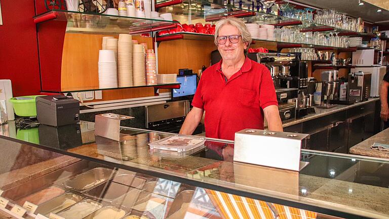 Thomas Müller im Sommer in seiner Eisdiele in der Karlstadter Hauptstraße 53.&nbsp;