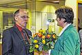 Gratulation: Armin Pfeuffer beglückwünscht Wernecks Bürgermeisterin Edeltraud Baumgartl.