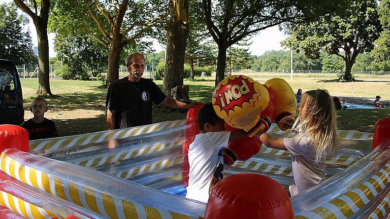Bei der Kampfsportschule Müller konnten schon die Kleinsten in den Ring steigen. Bei der Kampfsportschule Müller konnten schon die Kleinsten in den Ring steigen.